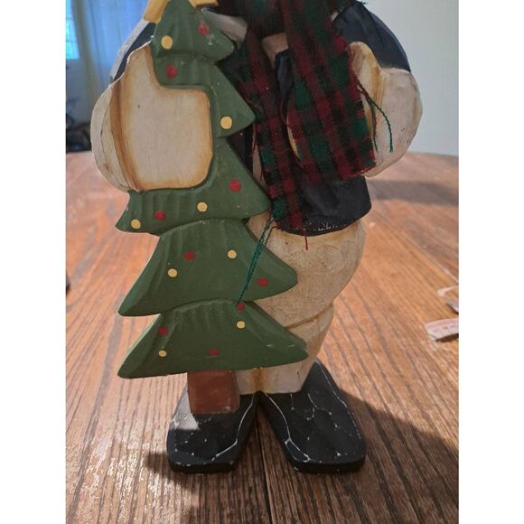 Wood Snowman Figurine 14” Rustic Farmhouse Christmas Tree Holiday Shelf Decor - Picture 3 of 7
